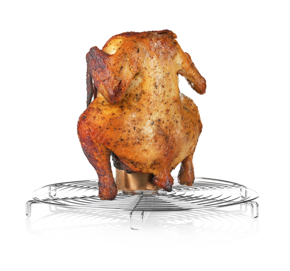 beer can chicken op de kamado