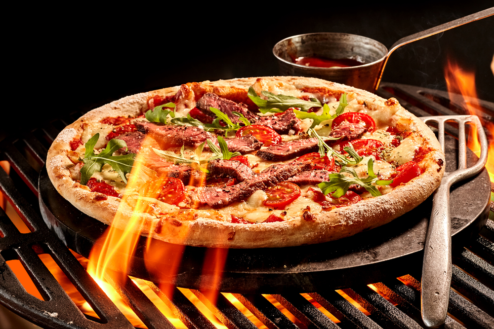 pizza op de kamado