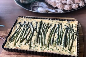 Quiche met groene aspergepunten en feta