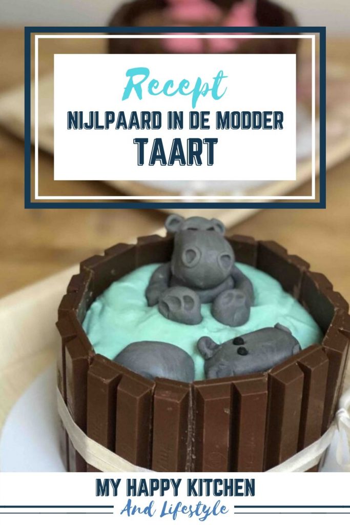 Pinterest pin nijlpaard in de modder taart