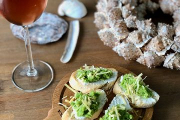 Bruschetta met tuinbonen tapenade