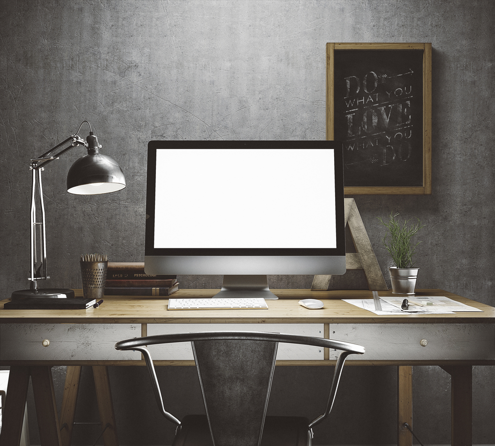 imac op de werkplek thuis