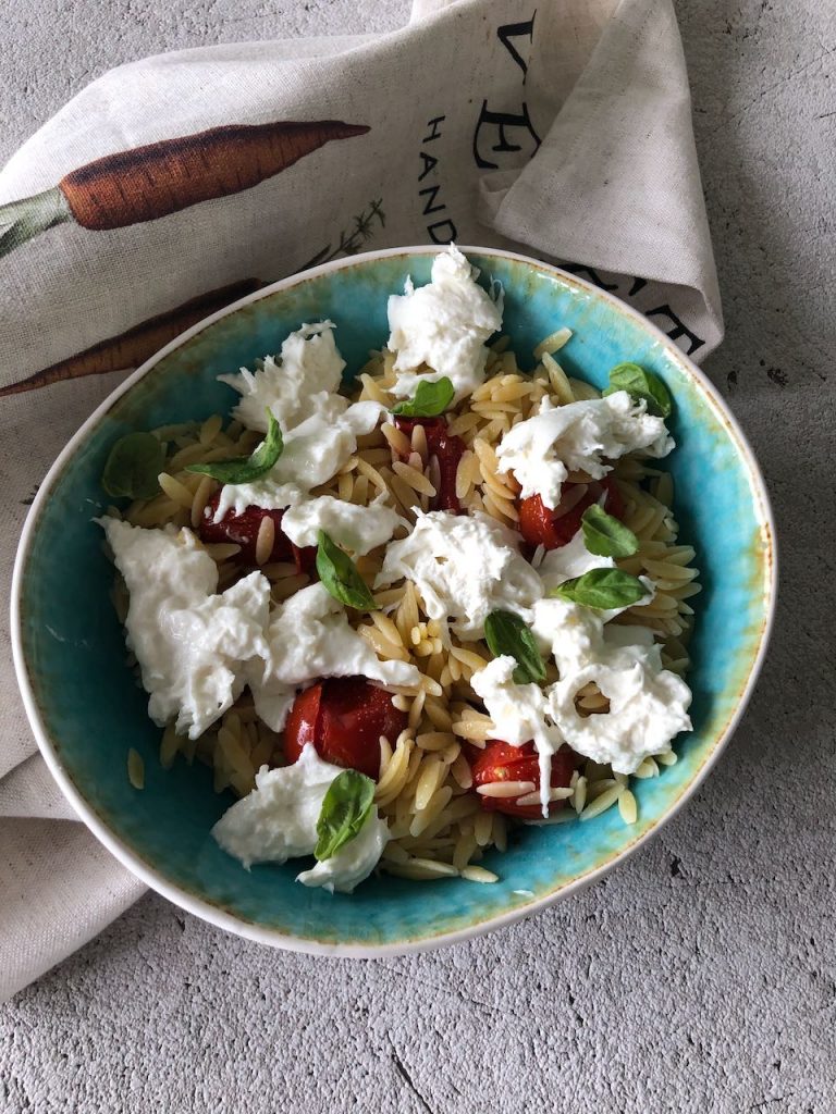 orzo caprese - recepten voor een druk gezinsleven