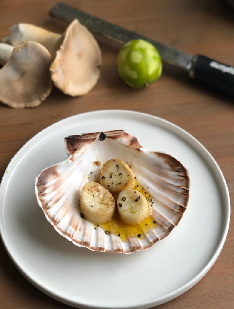 vegan coquilles met limoenboter