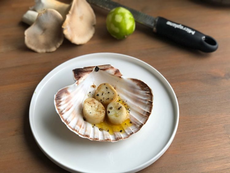 vegan coquilles met limoenboter