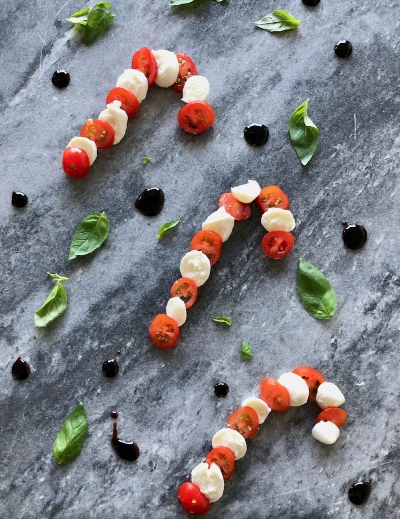 Caprese candy canes