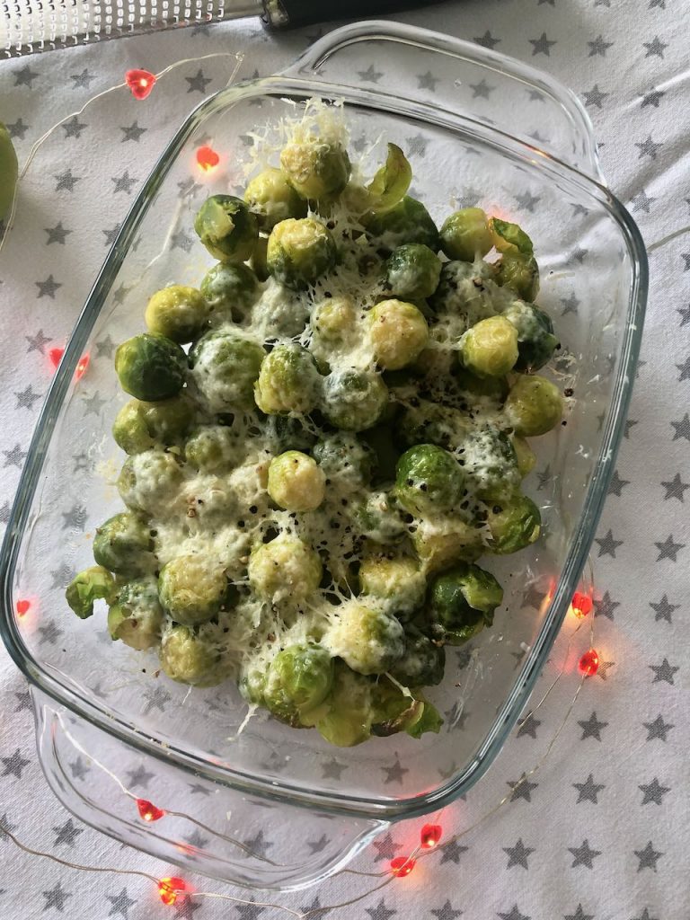 Gegratineerde spruitjes
