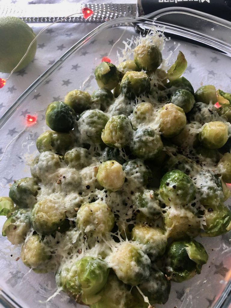 Gegratineerde spruitjes