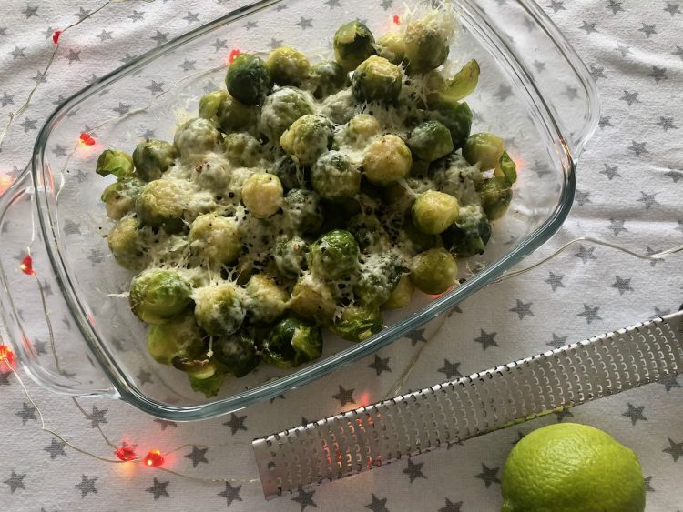 Gegratineerde spruitjes