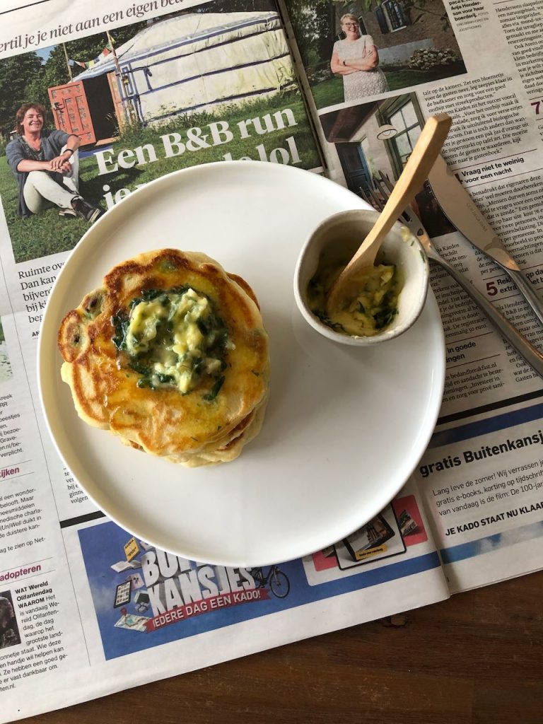 pancakes met tuinbonen