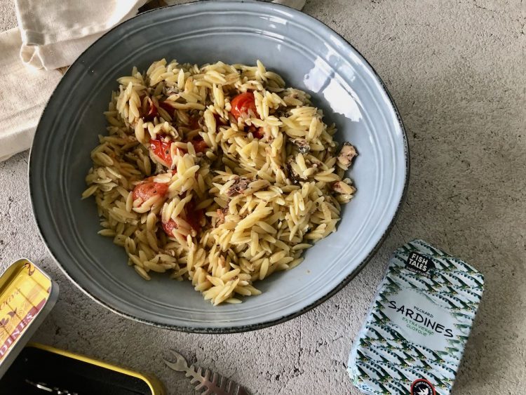 Orzo met sardientjes