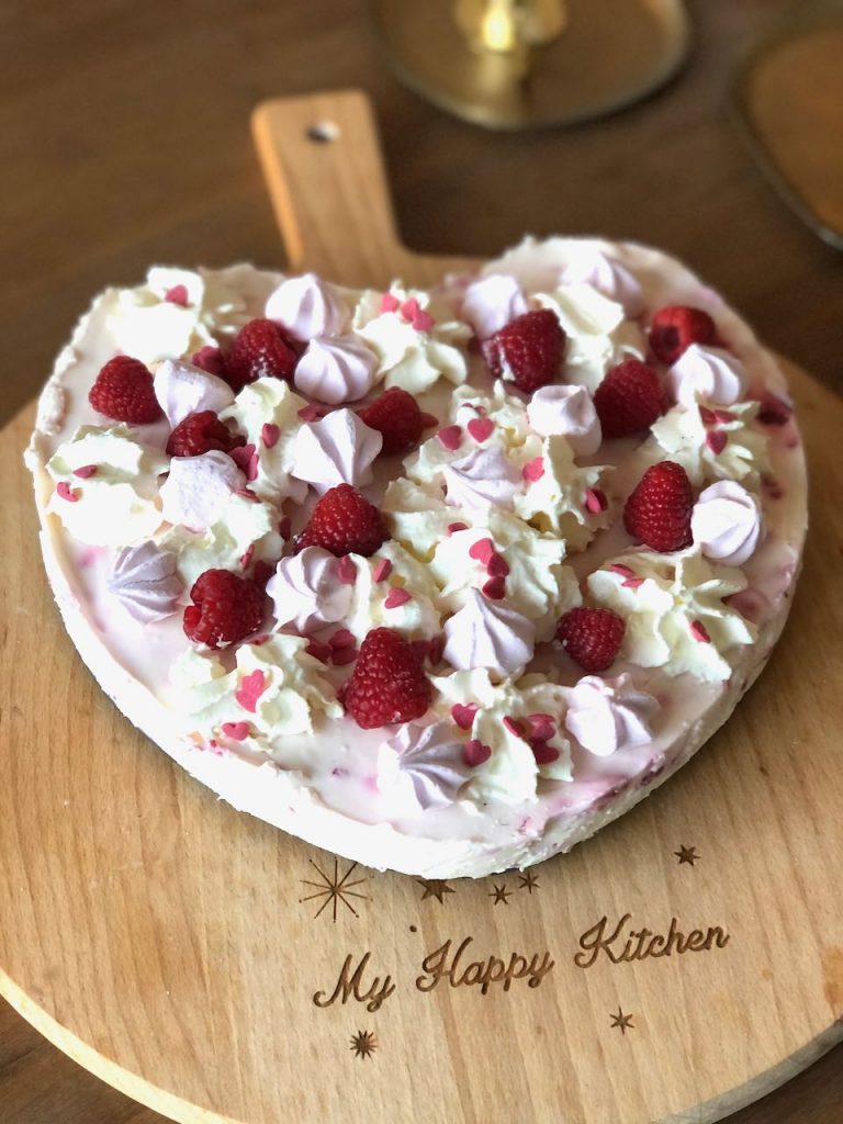 Frambozen kwarktaart met meringue