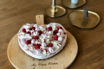 Frambozen kwarktaart met meringue