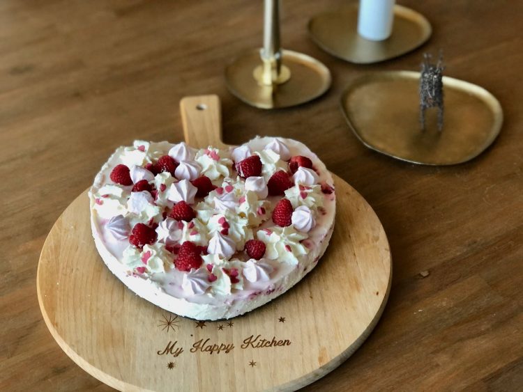 Frambozen kwarktaart met meringue