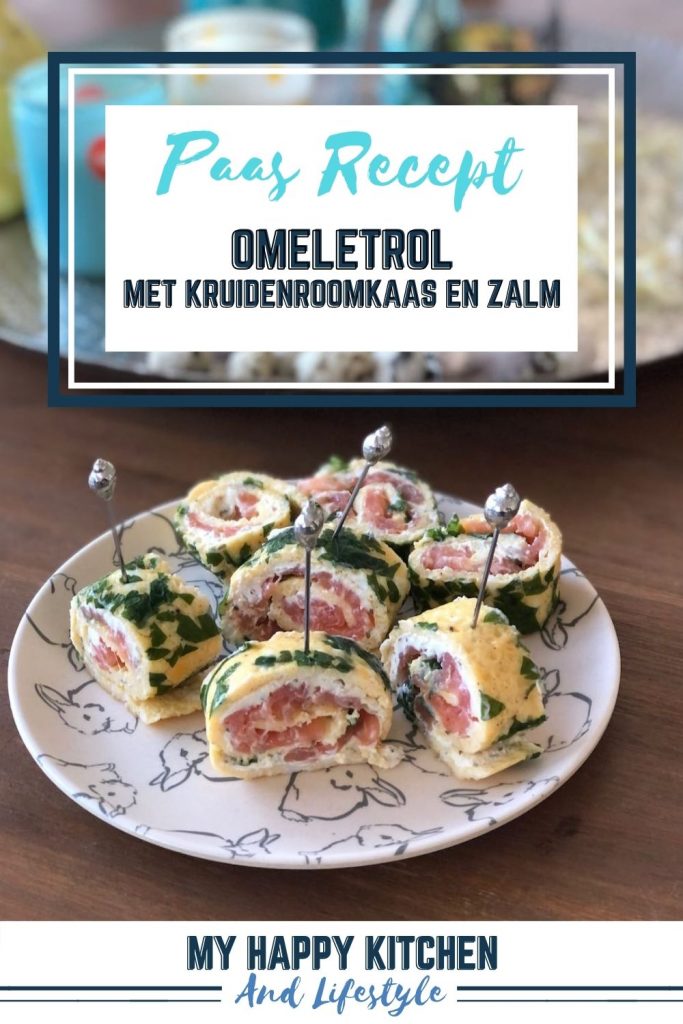 omeletrol met kruidenroomkaas en zalm