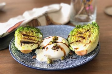 gegrilde little gem met burrata