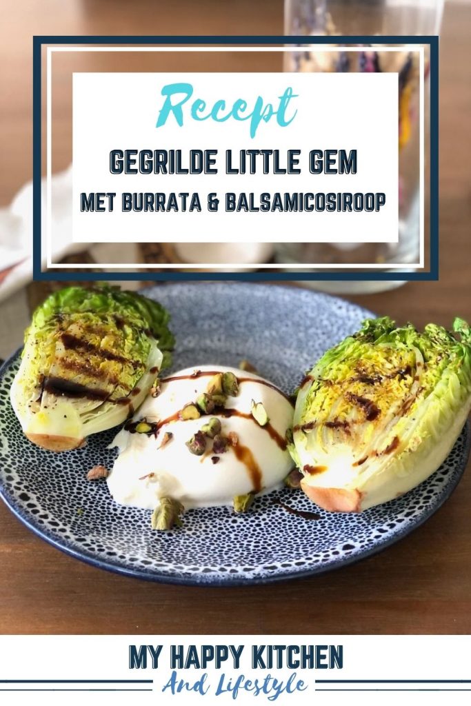 Gegrilde little gem met burrata