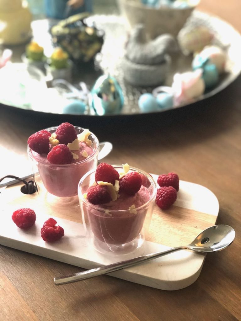 Luchtige frambozenmousse
