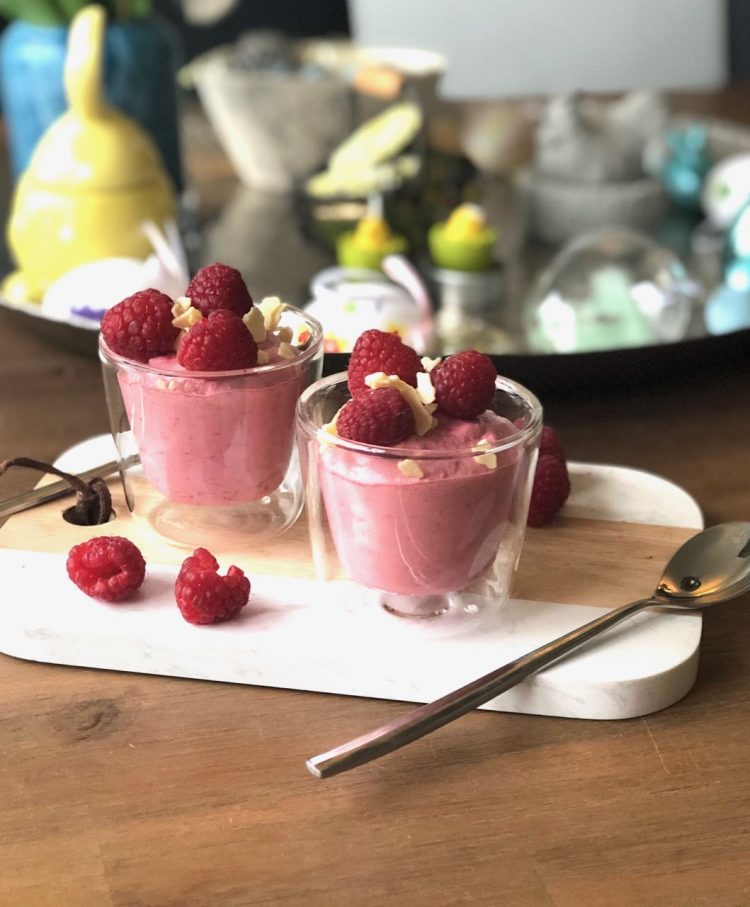 Luchtige frambozenmousse