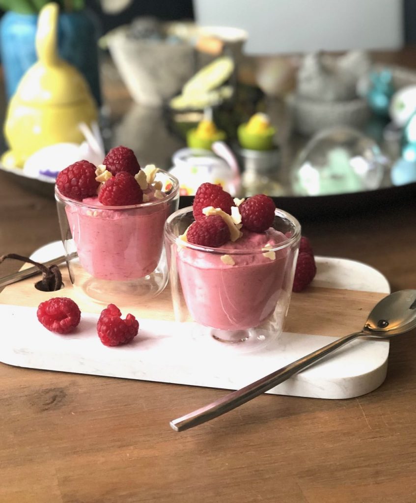 Luchtige frambozenmousse