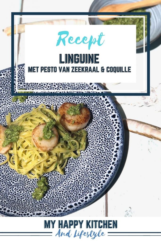 Linguine met pesto van zeekraal