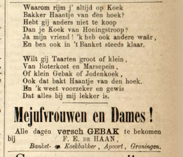Advertentie Jodenkoeken