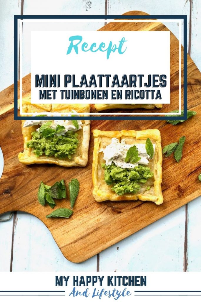 Mini plaattaartjes met tuinbonen en ricotta