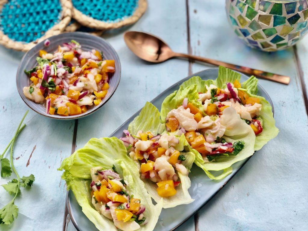 slaschuitjes met ceviche