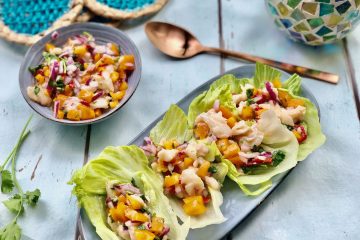 slaschuitjes met ceviche