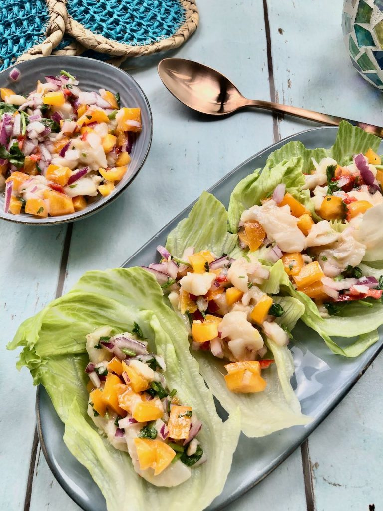 slaschuitjes met ceviche - gezonder eetpatroon koolhydraatarm