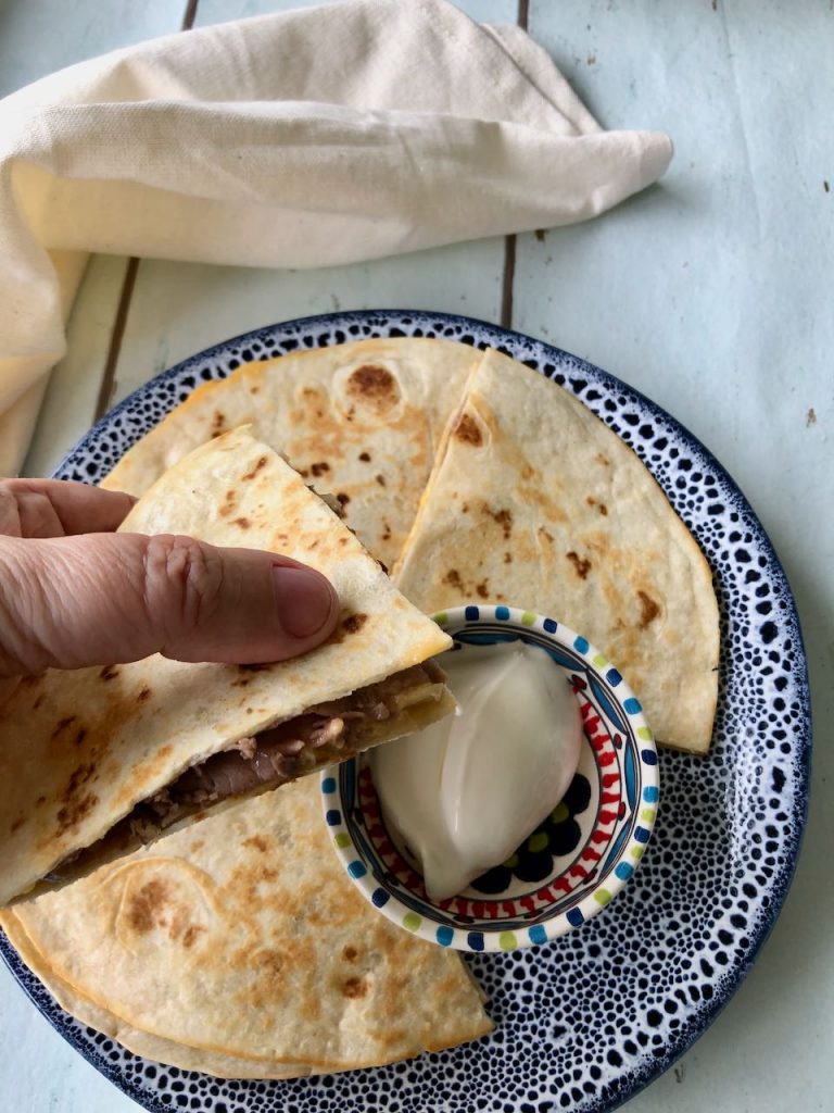 Philly cheesesteak quesadilla