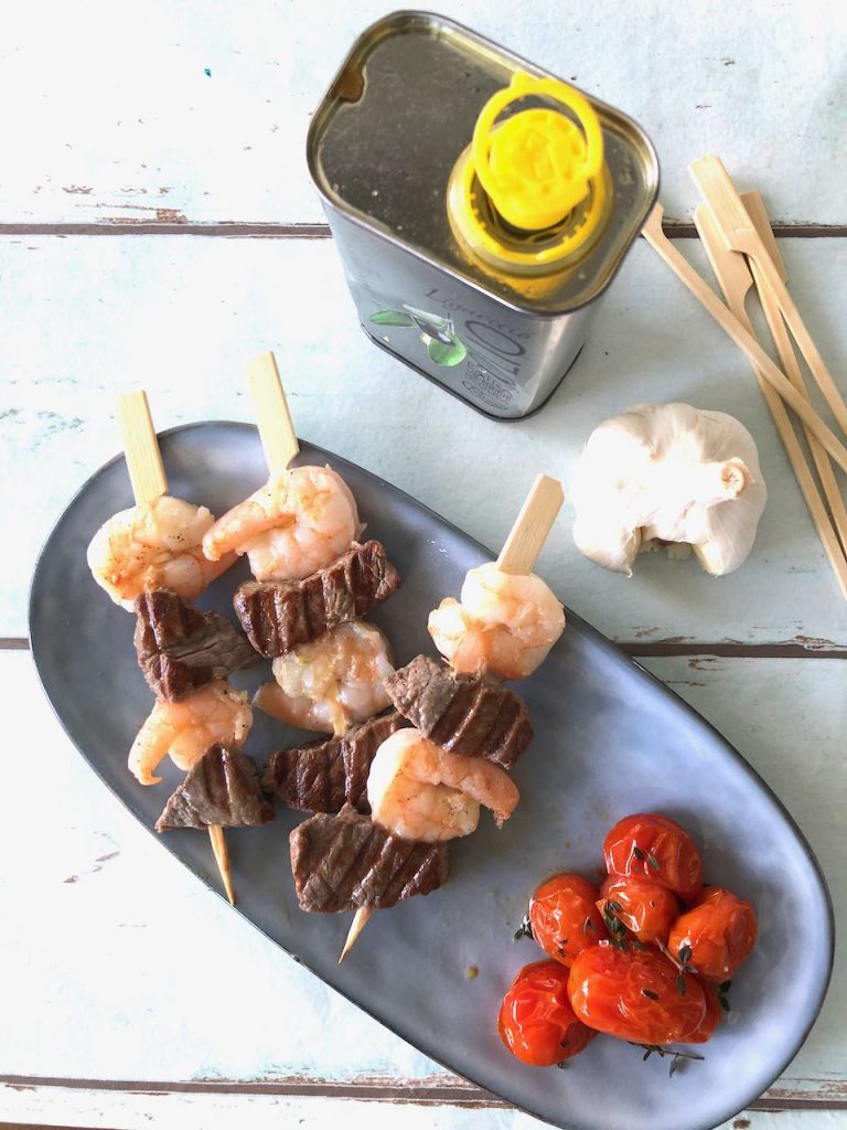 Surf en turf spiesjes