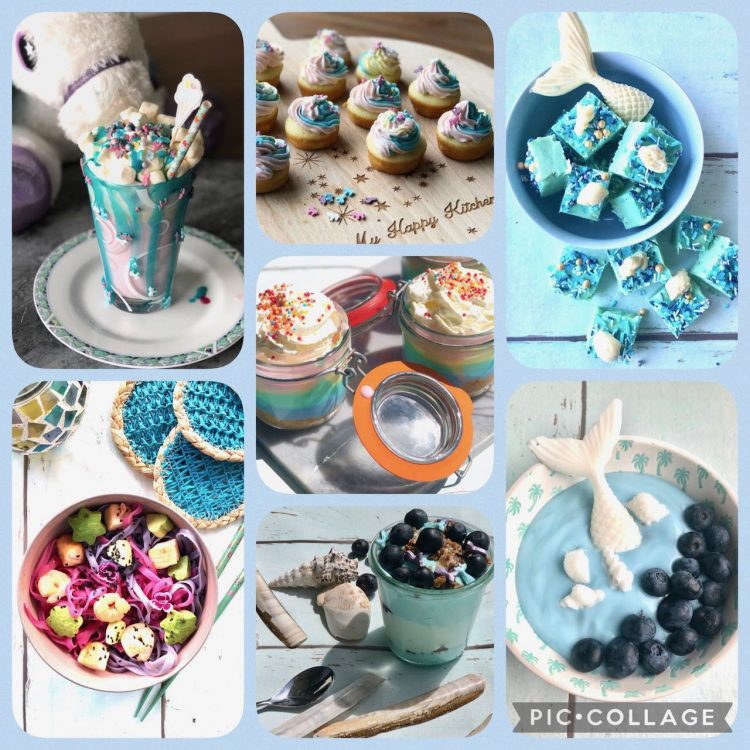 Mermaid, unicorn & rainbow food