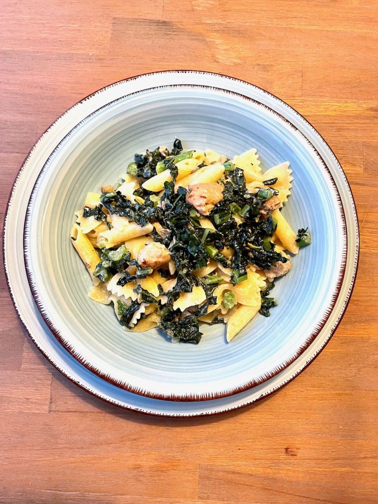 Pasta cavolo nero en venkelworst