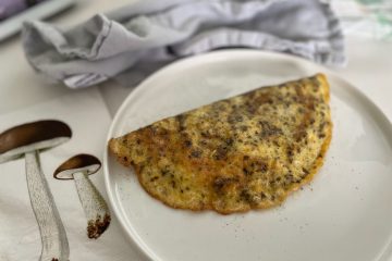 omelet met truffel en kaas