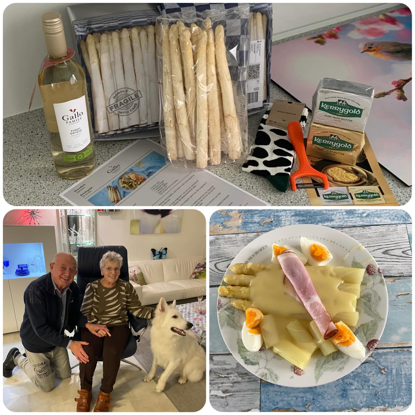 Liefde ♥️ is: al sinds jaar en dag laat ik dé aspergebox naar het huis van mijn lieve ouders opsturen. Omdat ik weet hoe dol zij erop zijn en hoe enorm ze van zo’n verrassing genieten. Dus bedankt @kroonophetwerk en @aspergecentrumnl , vooral ook namens mijn ouders. Van klassiek met ham en ei tot een heerlijke soep, er is weer gesmuld in mijn ouderlijk huis. 
#asperges #witteasperges #lenteopjebord