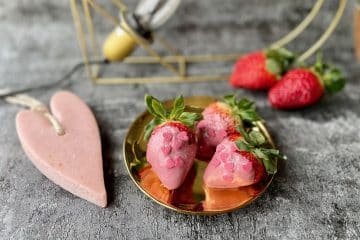 Aardbeien met ruby chocolade