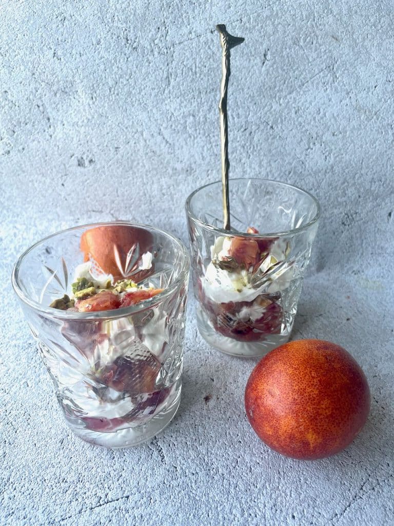 Bloedsinaasappel met ricotta