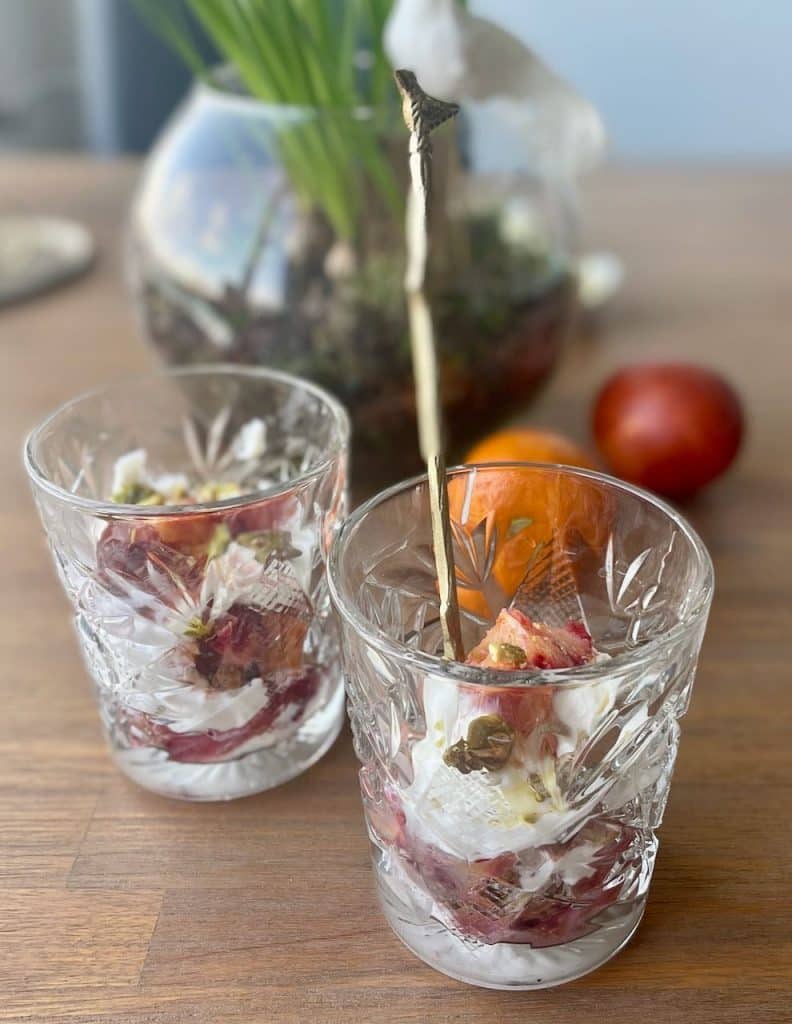 Bloedsinaasappel met ricotta