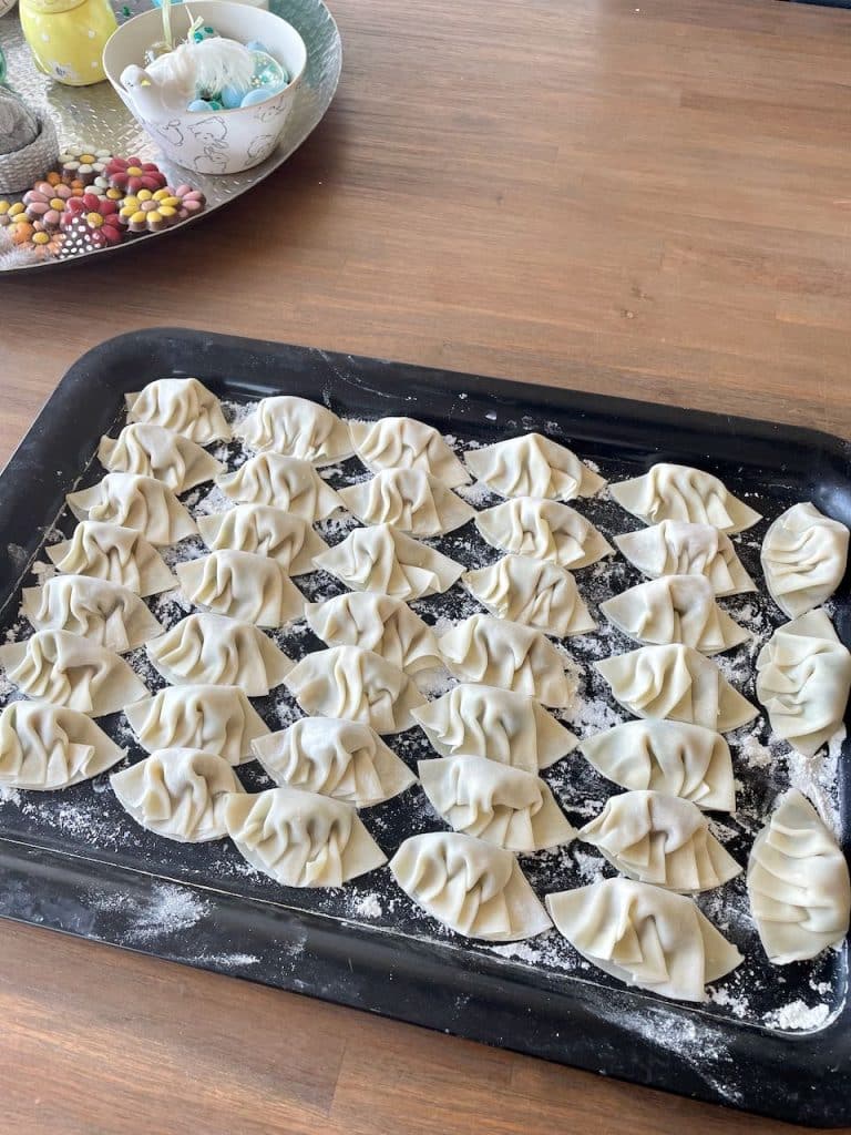 gyoza met garnalen