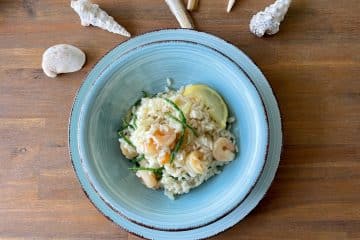 risotto met garnalen en zeekraal