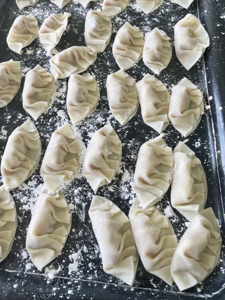 gyoza vouwen