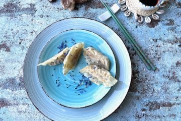 gyoza met paddenstoelen