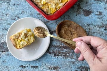 Plaatcake met mango en kokos