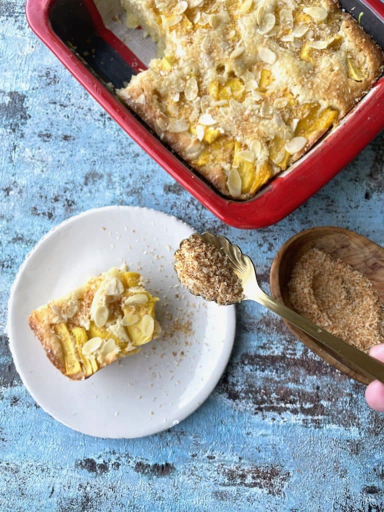 Plaatcake met mango en kokos - recepten met kokos