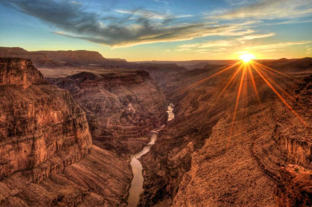 Zonsondergang in de Grand Canyon