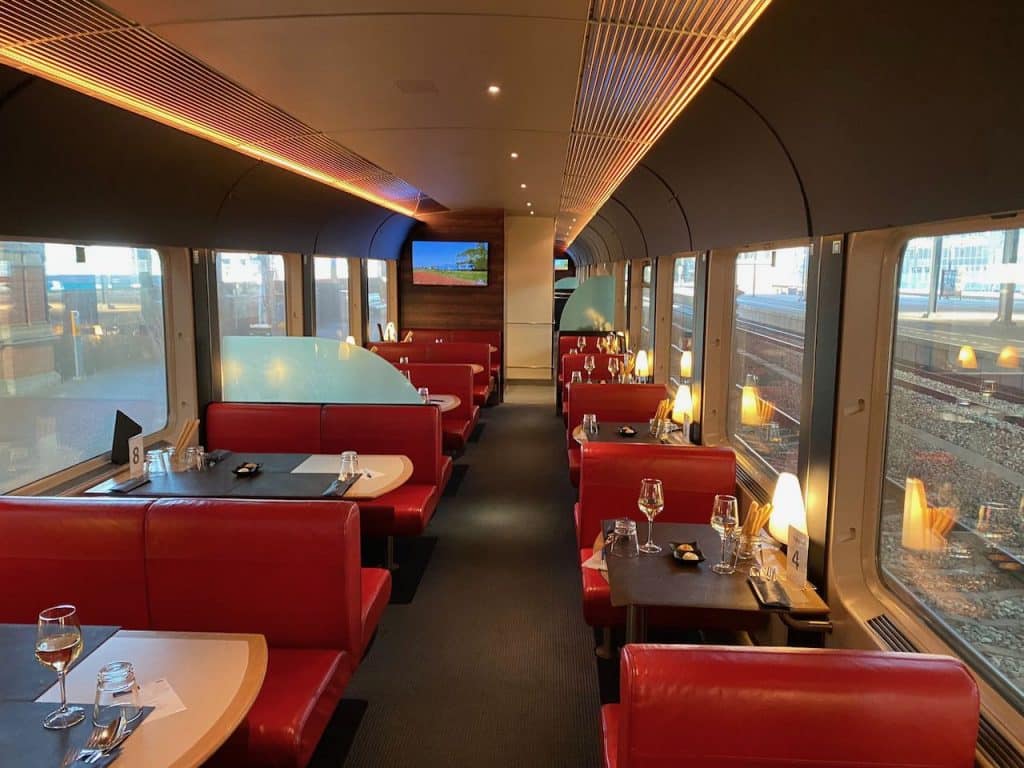 Dineren in een trein
