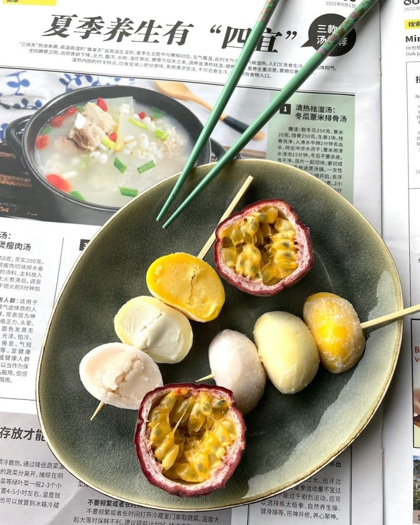 Mochi ijs op stokje