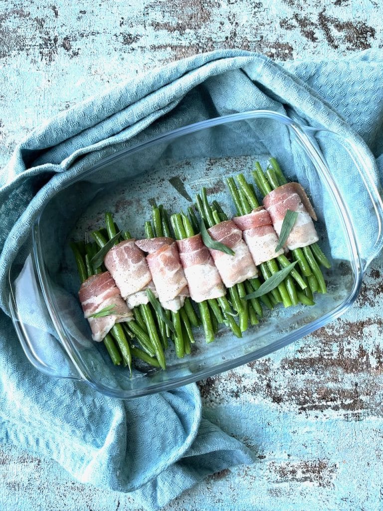 Haricot verts rolletjes met spek