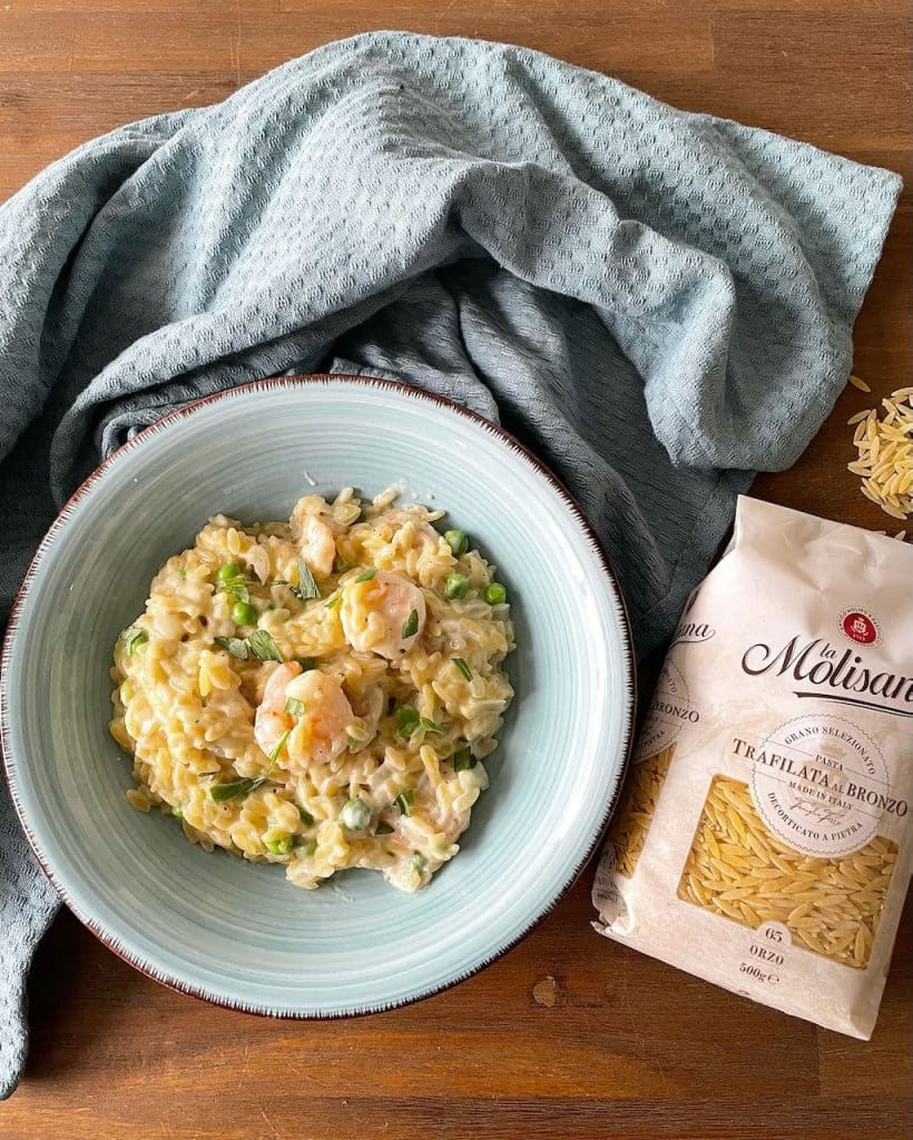 Orzotto met garnalen